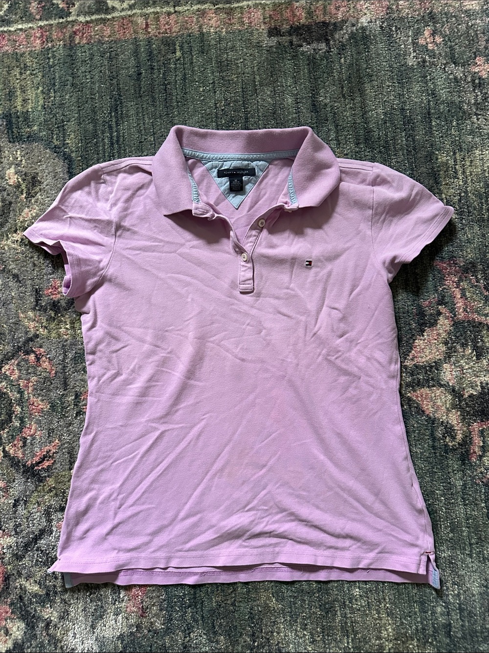 Tommy Hilfiger Lilac Women’s Short Sleeve Polo Tennis Golf Preppy Luxury Medium